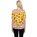 Pizza Table Pepperoni Sausage Bow Sleeve Button Up Top View4