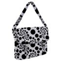 Dot Dots Round Black And White Buckle Messenger Bag View1