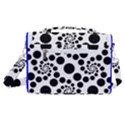 Dot Dots Round Black And White Satchel Shoulder Bag View3