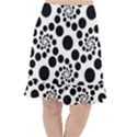 Dot Dots Round Black And White Fishtail Chiffon Skirt View1