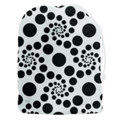 Dot Dots Round Black And White Drawstring Pouch (3xl) by Ravend