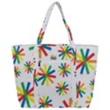 Celebrate Pattern Colorful Design Zip Up Canvas Bag View3