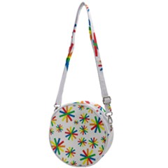 Celebrate Pattern Colorful Design Crossbody Circle Bag by Ravend