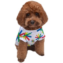 Celebrate Pattern Colorful Design Dog T-shirt by Ravend