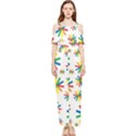 Celebrate Pattern Colorful Design Draped Sleeveless Chiffon Jumpsuit View1