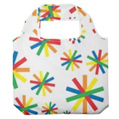 Celebrate Pattern Colorful Design Premium Foldable Grocery Recycle Bag by Ravend