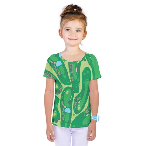 Golf Course Par Golf Course Green Kids  One Piece T-shirt by Ravend