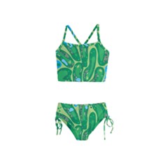 Golf Course Par Golf Course Green Girls  Tankini Swimsuit by Ravend