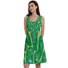 Golf Course Par Golf Course Green Classic Skater Dress by Ravend