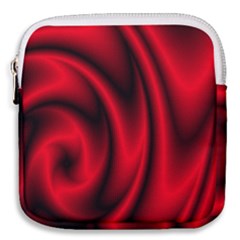 Background Red Color Swirl Mini Square Pouch by Ravend