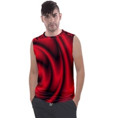 Background Red Color Swirl Men s Regular Tank Top by Ravend