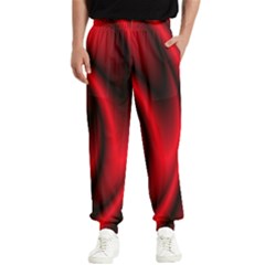 Background Red Color Swirl Men s Elastic Waist Pants by Ravend