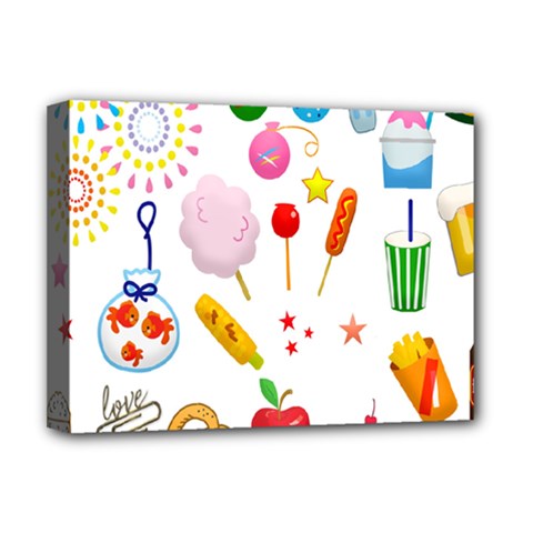 Summer Fair Food Goldfish Deluxe Canvas 16  X 12  (stretched)  by Ravend