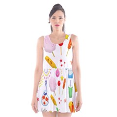 Summer Fair Food Goldfish Scoop Neck Skater Dress by Ravend