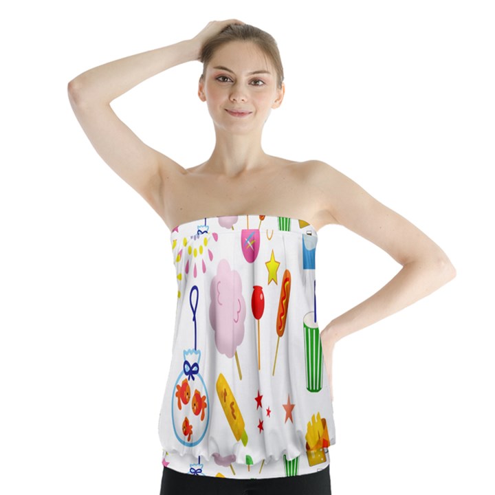 Summer Fair Food Goldfish Strapless Top