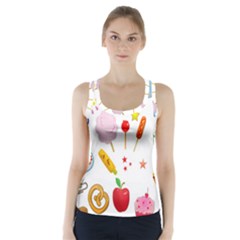 Summer Fair Food Goldfish Racer Back Sports Top by Ravend