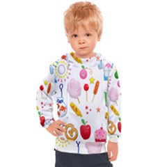 Summer Fair Food Goldfish Kids  Hooded Pullover by Ravend