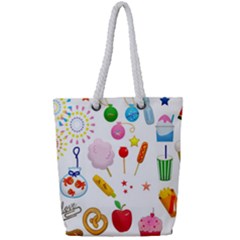 Summer Fair Food Goldfish Full Print Rope Handle Tote (small) by Ravend