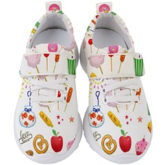 Summer Fair Food Goldfish Kids  Velcro Strap Shoes by Ravend