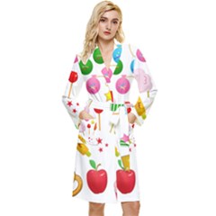 Summer Fair Food Goldfish Long Sleeve Velvet Robe