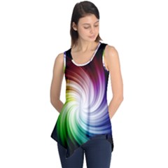 Rainbow Swirl Twirl Sleeveless Tunic by Ravend