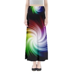 Rainbow Swirl Twirl Full Length Maxi Skirt by Ravend