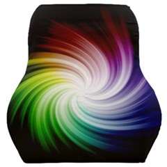 Rainbow Swirl Twirl Car Seat Back Cushion  by Ravend