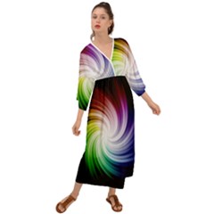 Rainbow Swirl Twirl Grecian Style  Maxi Dress by Ravend