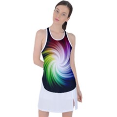 Rainbow Swirl Twirl Racer Back Mesh Tank Top by Ravend