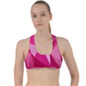 Pattern Halftone Geometric Criss Cross Racerback Sports Bra View1