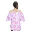 Valentine Background Hearts Bokeh Flutter Sleeve T-Shirt  View2