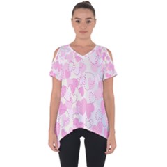 Valentine Background Hearts Bokeh Cut Out Side Drop T-shirt by Ravend