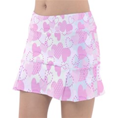 Valentine Background Hearts Bokeh Classic Tennis Skirt by Ravend