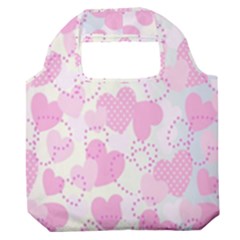 Valentine Background Hearts Bokeh Premium Foldable Grocery Recycle Bag by Ravend