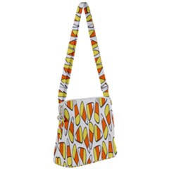 Candy Corn Halloween Candy Candies Zipper Messenger Bag by Ravend