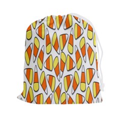 Candy Corn Halloween Candy Candies Drawstring Pouch (2xl) by Ravend