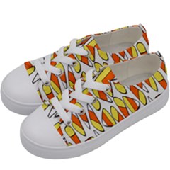 Candy Corn Halloween Candy Candies Kids  Low Top Canvas Sneakers by Ravend