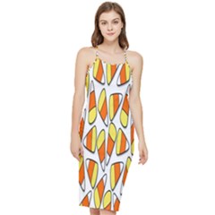 Candy Corn Halloween Candy Candies Bodycon Cross Back Summer Dress by Ravend