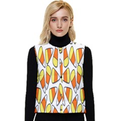 Candy Corn Halloween Candy Candies Women s Button Up Puffer Vest by Ravend