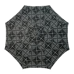 Pattern Op Art Black White Grey Golf Umbrellas by Ravend