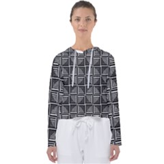 Pattern Op Art Black White Grey Women s Slouchy Sweat by Ravend