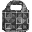 Pattern Op Art Black White Grey Foldable Grocery Recycle Bag View2