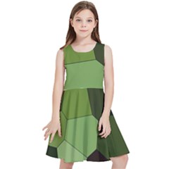 Mosaic Structure Background Tile Kids  Skater Dress by Ravend