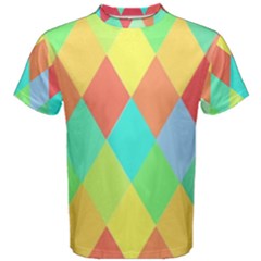 Low Poly Triangles Men s Cotton T-shirt by Ravend