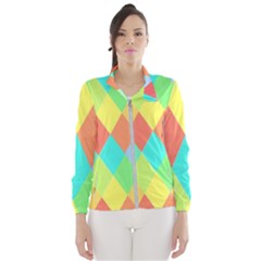 Low Poly Triangles Women s Windbreaker