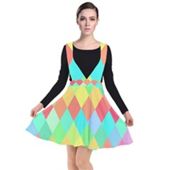 Low Poly Triangles Plunge Pinafore Dress by Ravend