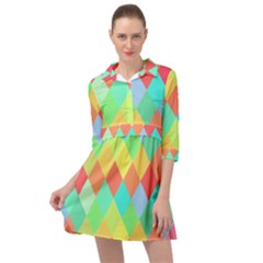 Low Poly Triangles Mini Skater Shirt Dress by Ravend