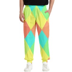 Low Poly Triangles Men s Elastic Waist Pants by Ravend