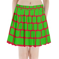 Keyboard Keys Computer Input Pc Pleated Mini Skirt by Ravend