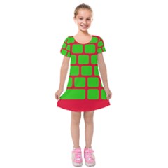 Keyboard Keys Computer Input Pc Kids  Short Sleeve Velvet Dress by Ravend